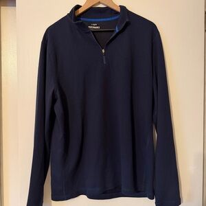 J.Crew Performance Quarter Zip Pullover Mens XL Navy Blue